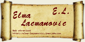 Elma Lacmanović vizit kartica